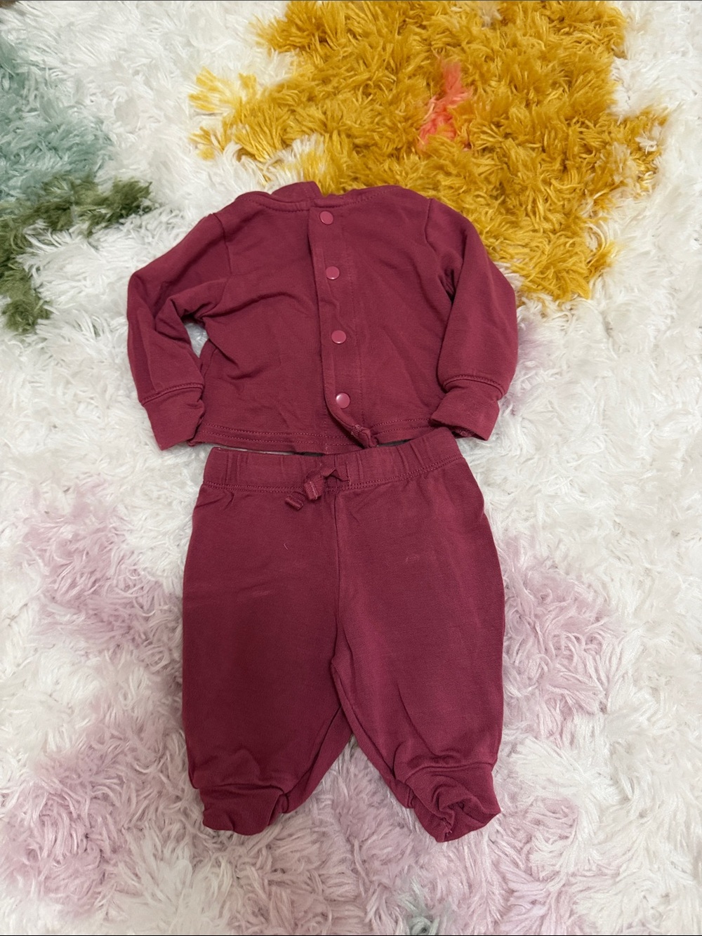 Carters Newborn Two-Piece Set in Deep Burgundy